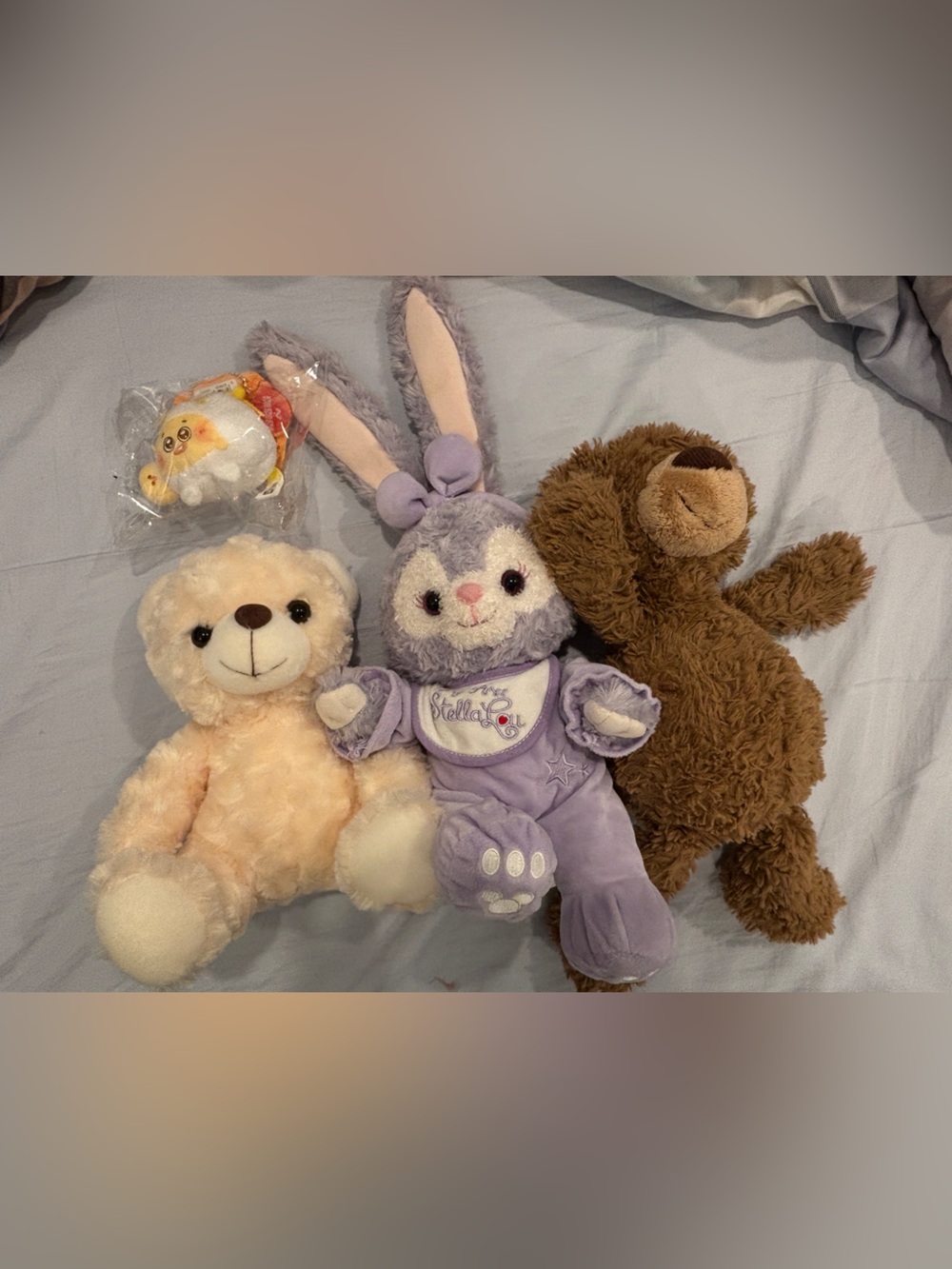 Plush Toy Bundle - Purple Stella Lou authentic, Cream Bear, Brown Bear
